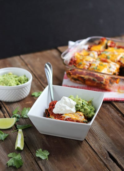 Butternut Black Bean Enchiladas #glutenfree #vegetarian
