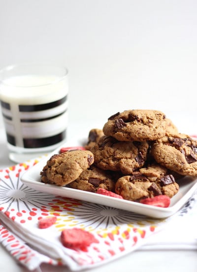 Strawberry Dark Chocolate Cookies | Dietitian Debbie Dishes