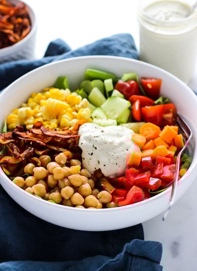 Vegan Cobb Salad with Cashew Dill Dressing