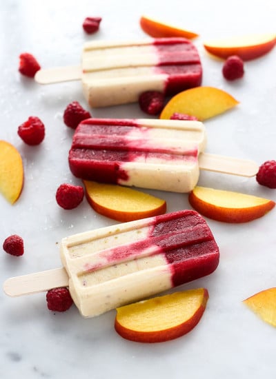 Raspberry Nectarine Popsicles | No Sugar Added