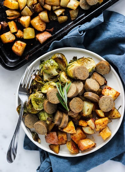 Vegan Sausage Sheet Pan Dinner