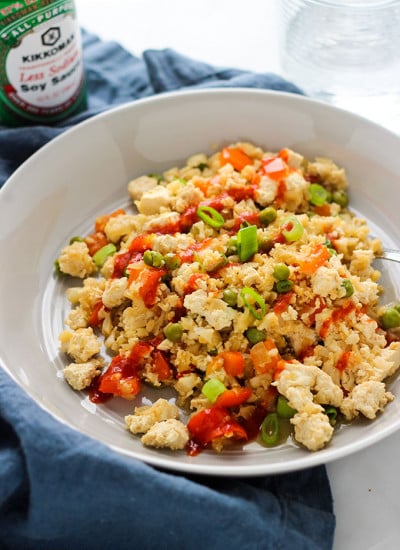 Cauliflower Fried Rice with Tofu | Vegan, Vegetarian, Grain Free