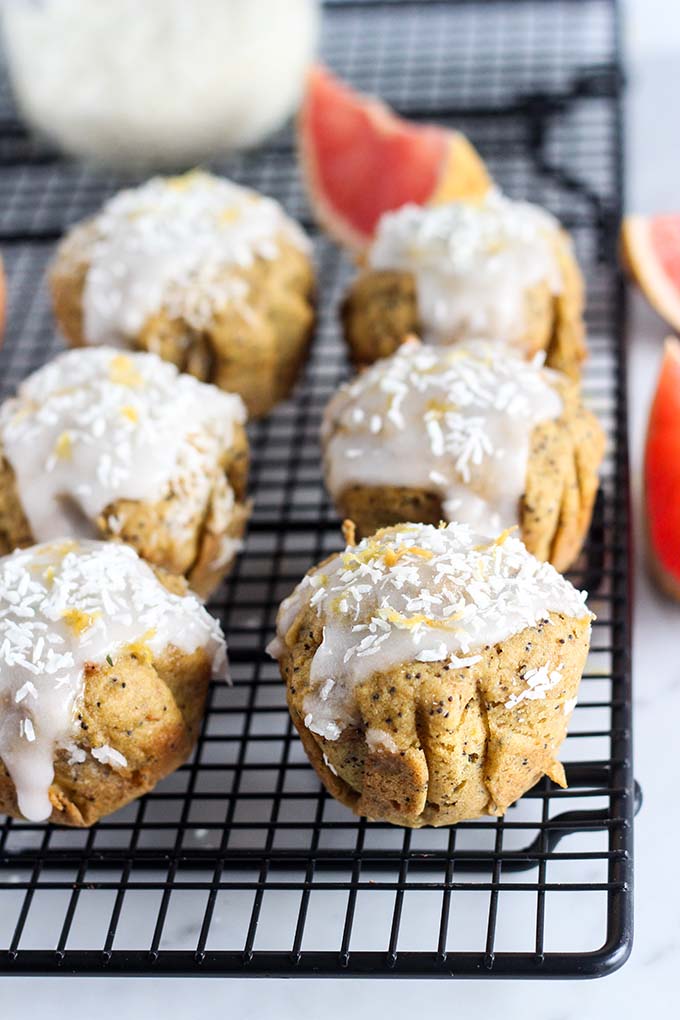 Vegan Grapefruit Poppyseed Muffins