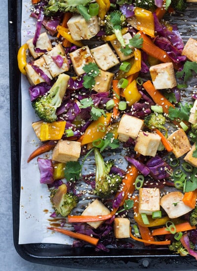 Teriyaki Tofu Sheet Pan Dinner