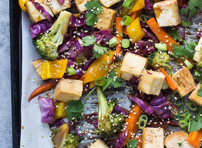 Teriyaki Tofu Sheet Pan Dinner
