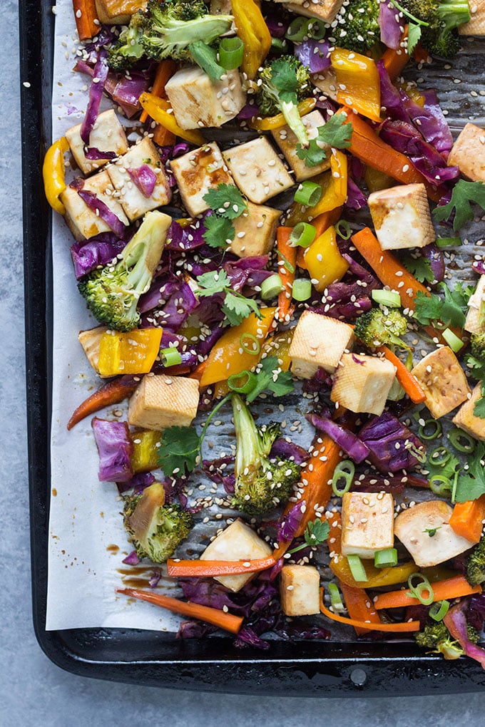Teriyaki Tofu Sheet Pan Dinner