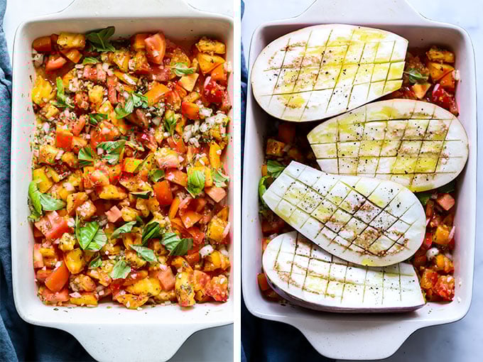 Tomato Eggplant Bake Process Photo