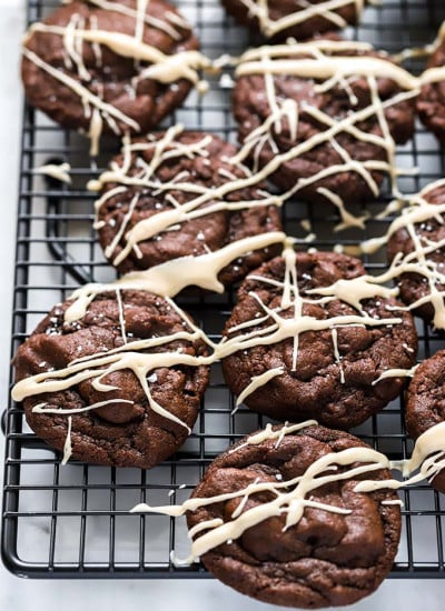 Chocolate Cookies with Coffee Glaze