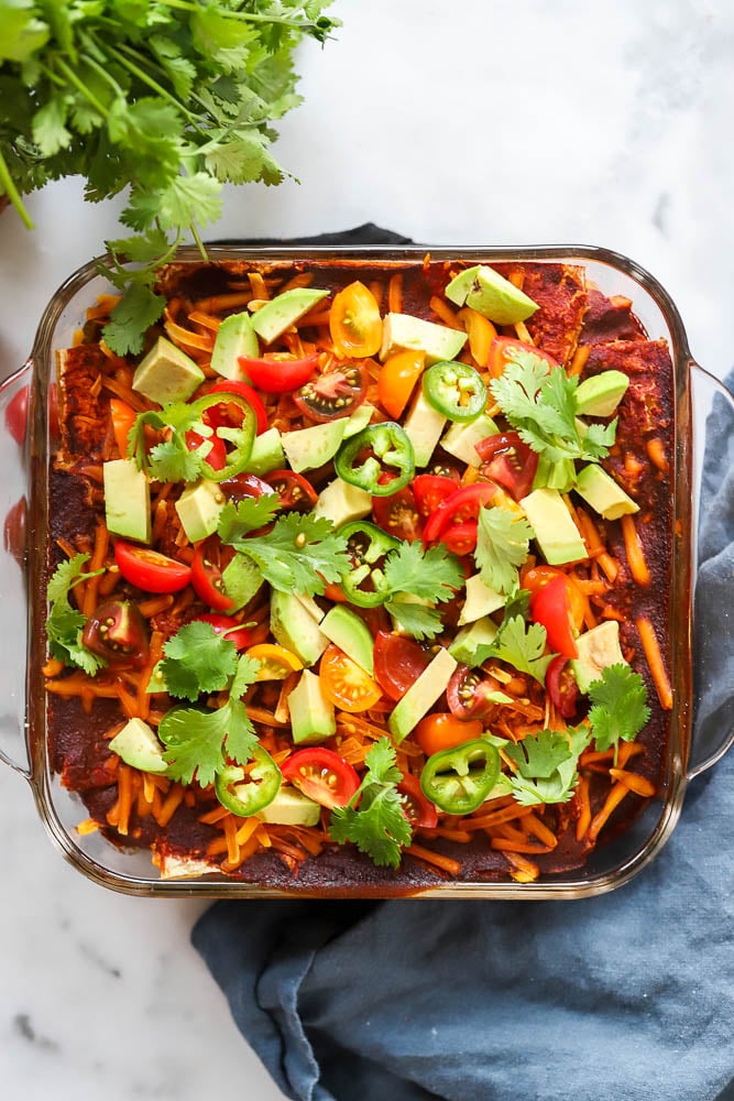 Easy Vegan enchilada casserole