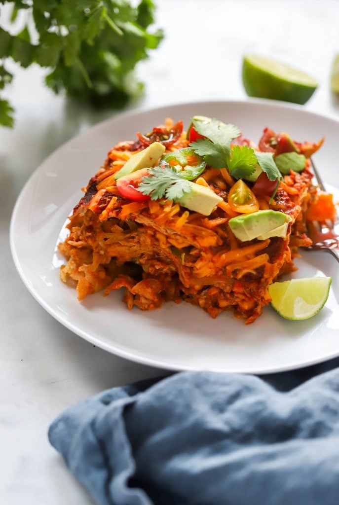 easy vegan enchilada casserole