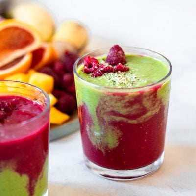 red and green smoothie