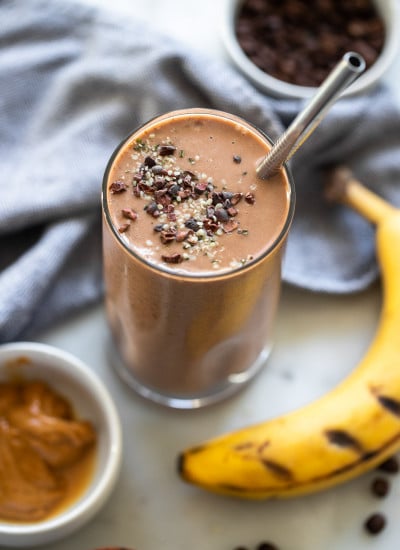 vegan peanut butter mocha smoothie