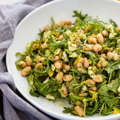 White Bean Pesto Salad with Arugula