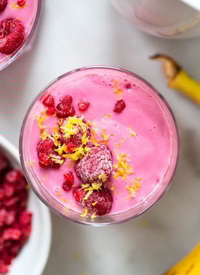 lemon raspberry smoothie