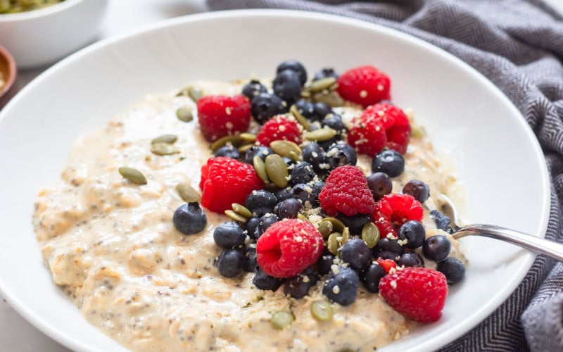 vegan protein overnight oats