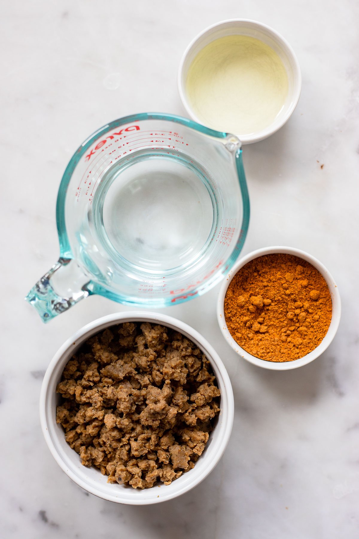 easy vegan taco ingredients.