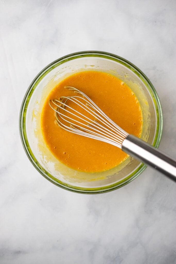 whisk together the wet ingredients.